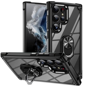 s26 ultra maska prozirna sa crnim rubom